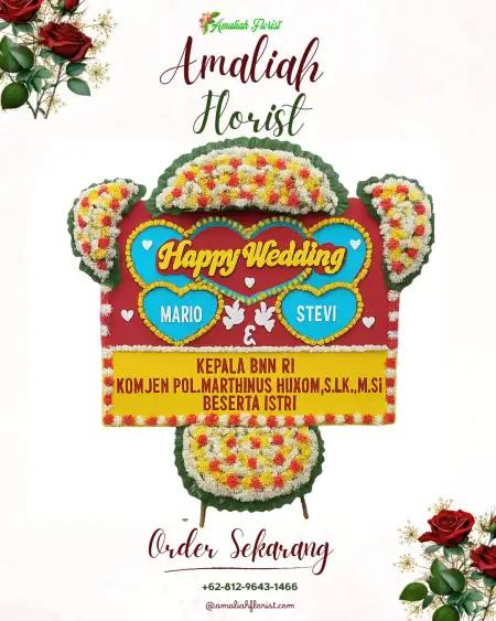 Papan Bunga Pernikahan Sangir